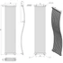 Kép 2/5 - ONDA fürdőszobai radiátor, 400x1700 mm, 425W, króm