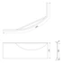 Kép 2/2 - POLYSAN MAMBA 160 L sarok előlap, balos, 57cm
