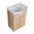 Kép 3/5 - AQUALINE KERAMIA FRESH mosdótartó szekrény, 51x74x34cm, platina tölgy