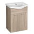 Kép 1/5 - AQUALINE KERAMIA FRESH mosdótartó szekrény, 51x74x34cm, platina tölgy