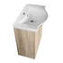 Kép 4/5 - AQUALINE KERAMIA FRESH mosdótartó szekrény, 60,5x74x34cm, platina tölgy
