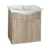 Kép 1/5 - AQUALINE KERAMIA FRESH mosdótartó szekrény, 60,5x74x34cm, platina tölgy