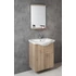 Kép 3/8 - AQUALINE KERAMIA FRESH mosdótartó szekrény, 60,5x74x34cm, platina tölgy
