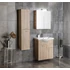 Kép 4/8 - AQUALINE KERAMIA FRESH mosdótartó szekrény, 60,5x74x34cm, platina tölgy