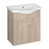 Kép 1/8 - AQUALINE KERAMIA FRESH mosdótartó szekrény, 60,5x74x34cm, platina tölgy