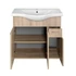 Kép 4/6 - AQUALINE KERAMIA FRESH mosdótartó szekrény, 74,5x74x34,5cm, platina tölgy