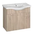 Kép 1/6 - AQUALINE KERAMIA FRESH mosdótartó szekrény, 74,5x74x34,5cm, platina tölgy