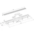 Kép 2/3 - BRUCKNER padlóösszefolyó, inox ráccsal, DN50, 810x122x65mm