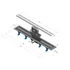 Kép 2/4 - POLYSAN ROAD pvc padlóösszefolyó inox rosttal , L=720mm