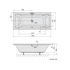 Kép 2/2 - POLYSAN KRYSTA akril kád, 180x80x39cm, szürke
