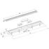 Kép 2/4 - POLYSAN KLAVER padlóösszefolyó, inox ráccsal, superflow, DN50, 710x122x65mm