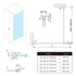 Kép 2/3 - BRUCKNER SPITZA WALK-IN fix zuhanyfal, 900mm, matt üveg