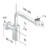 Kép 2/5 - OMP TEA QUASAR Mosdó space saving waste, 1'1/4-32mm, króm