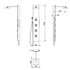 Kép 2/9 - POLYSAN SPIRIT SQUARE termosztatikus zuhanypanel, 250x1550mm, fekete