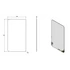 Kép 2/3 - ISHAPE Tükör, lekerekített sarkokkal, akasztó nélkül, 50x90cm
