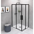Kép 1/6 - ALTIS LINE BLACK szögletes zuhanykabin, 900x800mm, jobbos/balos, sarokbelépős