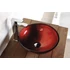 Kép 3/6 - MURANO ROSSO üvegmosdó, átm:40x14cm, piros