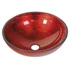 Kép 1/6 - MURANO ROSSO üvegmosdó, átm:40x14cm, piros