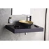 Kép 7/9 - MURANO BLACK-GOLD üvegmosdó, átm:40x14cm, arany/fekete