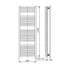 Kép 2/6 - AQUALINE TONDI-E elektromos fürdőszobai radiátor, 450x1330mm, 500W, matt fekete