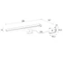 Kép 2/6 - ESTHER 2 LED lámpa, 6W, 280x14x107mm, fekete