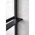 Kép 5/7 - SAPHO Walk-in falra szerelhető zuhanypolc törölközőtartóval, 60-140cm, fekete