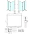 Kép 2/6 - POLYSAN EASY LINE zuhanyajtó oldalfallal, 1000x1000mm, transzparent üveg