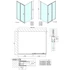 Kép 2/6 - POLYSAN EASY LINE zuhanyajtó oldalfallal, 1100x800mm, transzparent üveg