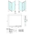 Kép 2/6 - POLYSAN EASY LINE zuhanyajtó oldalfallal, 1300x900mm, transzparent üveg