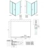 Kép 2/6 - POLYSAN EASY LINE zuhanyajtó oldalfallal, 1500x700mm, transzparent üveg