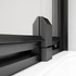 Kép 10/10 - POLYSAN EASY LINE BLACK nyílóajtó fix résszel, 760-900mm, matt fekete profil/transzparent üveg, króm
