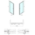 Kép 2/8 - POLYSAN EASY LINE nyílóajtó fix résszel, 880-1020mm, transzparent üveg, króm