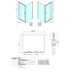Kép 3/5 - POLYSAN EASY LINE nyílóajtó fix résszel, 880-1020mm, BRICK üveg