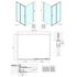 Kép 2/6 - POLYSAN EASY LINE zuhanyajtó oldalfallal, 1600x800mm, transzparent üveg