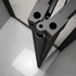 Kép 7/7 - POLYSAN EASY LINE BLACK harmónikaajtó, 900mm, matt fekete profil/transzparent üveg