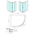 Kép 2/10 - POLYSAN EASY LINE íves zuhanykabin, 1200x800mm, L/R, transzparent üveg