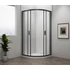 Kép 3/5 - POLYSAN EASY LINE BLACK íves zuhanykabin, 800x800mm, matt fekete profil/transzparent üveg