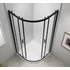 Kép 4/5 - POLYSAN EASY LINE BLACK íves zuhanykabin, 800x800mm, matt fekete profil/transzparent üveg