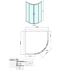Kép 2/5 - POLYSAN EASY LINE íves zuhanykabin, 900x900mm, transzparent üveg