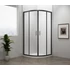 Kép 1/5 - POLYSAN EASY LINE BLACK íves zuhanykabin, 900x900mm, matt fekete profil/transzparent üveg