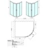 Kép 2/10 - POLYSAN EASY LINE íves zuhanykabin, 1200x900mm, transzparent üveg