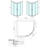 Kép 2/10 - POLYSAN EASY LINE íves zuhanykabin, 900x800mm, transzparent üveg