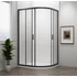 Kép 3/4 - POLYSAN EASY LINE BLACK íves zuhanykabin, 900x800mm, matt fekete profil/transzparent üveg