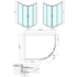 Kép 2/10 - POLYSAN EASY LINE íves zuhanykabin, 1000x800mm, transzparent üveg
