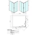 Kép 2/8 - POLYSAN EASY LINE szögletes zuhanykabin, 900x800mm, transzparent üveg