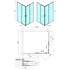 Kép 2/8 - POLYSAN EASY LINE BLACK szögletes zuhanykabin, 900x800mm, matt fekete profil/transzparent üveg