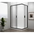 Kép 7/8 - POLYSAN EASY LINE BLACK szögletes zuhanykabin, 900x800mm, matt fekete profil/transzparent üveg