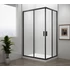 Kép 1/8 - POLYSAN EASY LINE BLACK szögletes zuhanykabin, 900x800mm, matt fekete profil/transzparent üveg