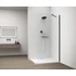 Kép 4/6 - ESCA BLACK MATT Walk-in zuhanyfal, falra szerelhető, transzparent üveg, 1100mm