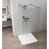 Kép 1/4 - ESCA BLACK MATT Walk-in zuhanyfal, szabadonálló, transzparent üveg, 1100mm